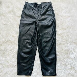 Madewell black faux leather pants